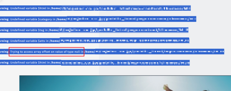 「Warning: Trying to access array offset」が出た場合の対処法
