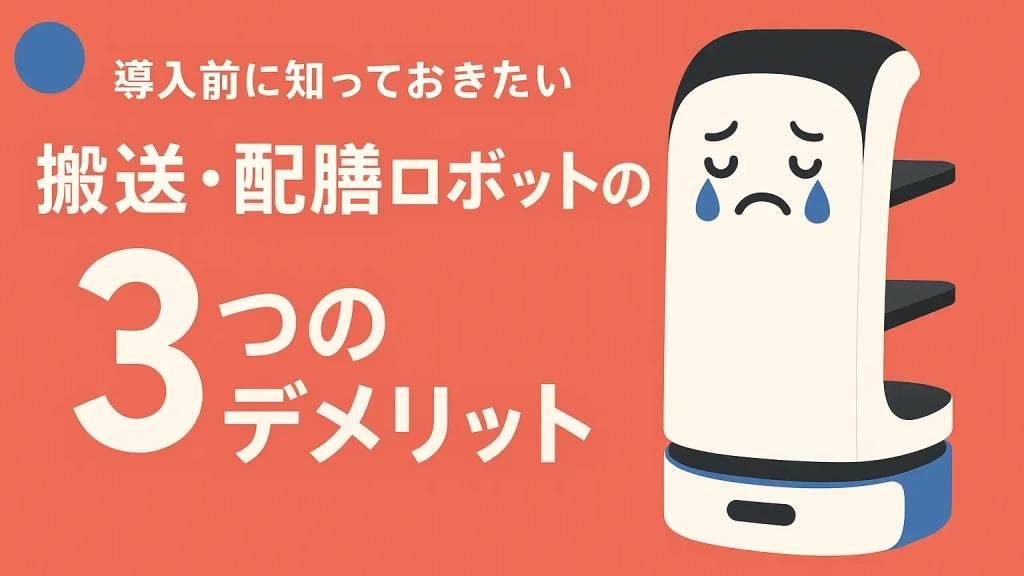 知っておきたい！搬送・配膳ロボットの3つのデメリット