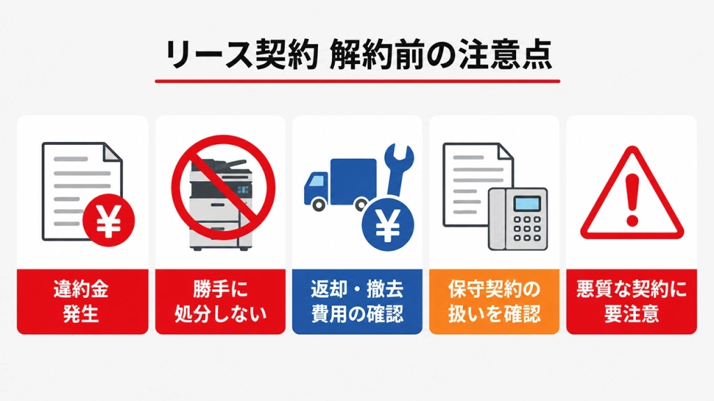 リース契約を解約する前に知っておきたい注意点