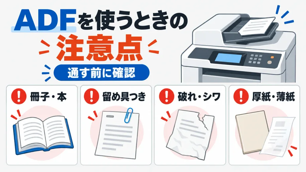 ADFを使うときの注意点
